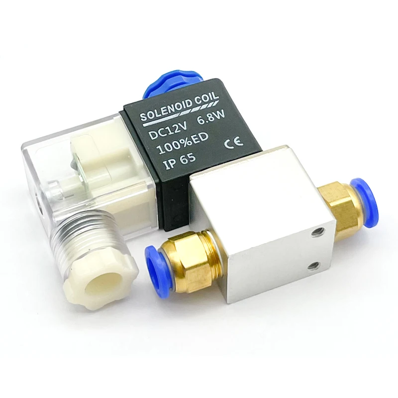 2V025-06/08 DC12V DC24V Ac220v AC110V AC24V 공기 양방향 전자기 밸브, 공압 솔레노이드 밸브