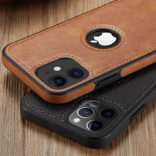 

Luxury PU Leather Phone Case For iPhone 13 Pro 11 12 Pro Max XR XS Max X 7 Plus 13 Pro Max case leather Slim Soft Back Cover