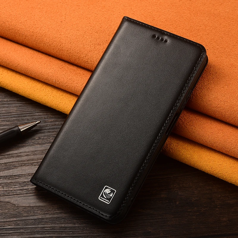 Napa Genuine Leather Flip Case - Premium Phone Cover with Card Slots & Scratch Resistance