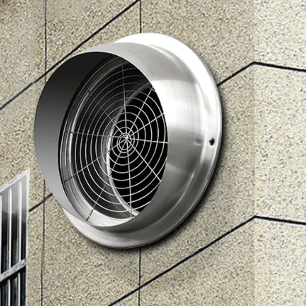Air Vent Grille 150mm-200mm Stainless-Steel Wall Ceiling Air-Vent Ducting Ventilation Exhaust Grille Cover Outlet Heating Cooling Vents-Cap