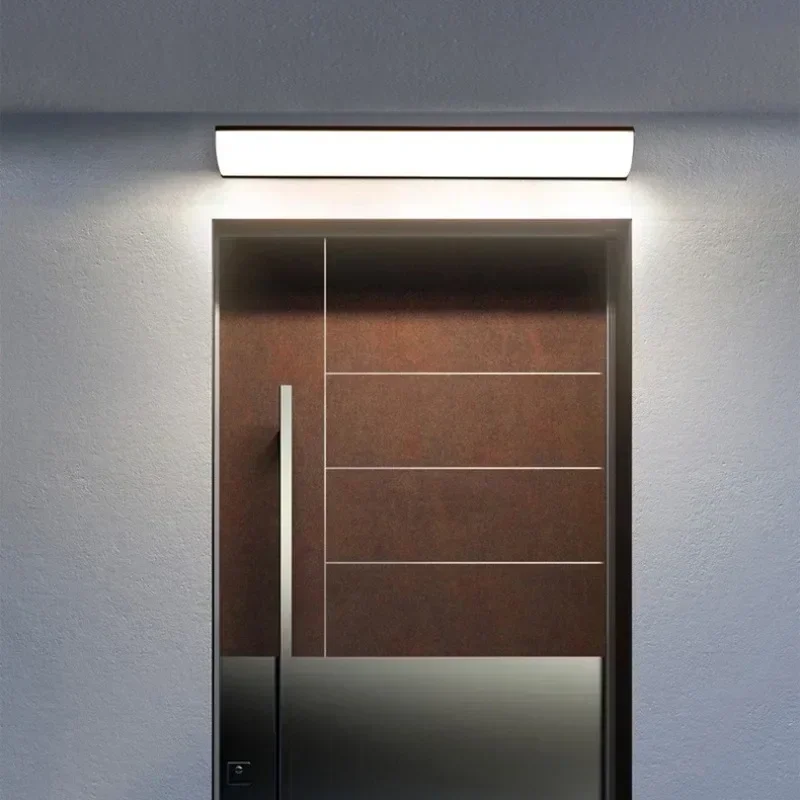 Long Wall Light Outdoor Waterproof Modern Long Strip LED Lighting Motion Sensor Garden Villa Porch Courtyard Outdoor Lighting