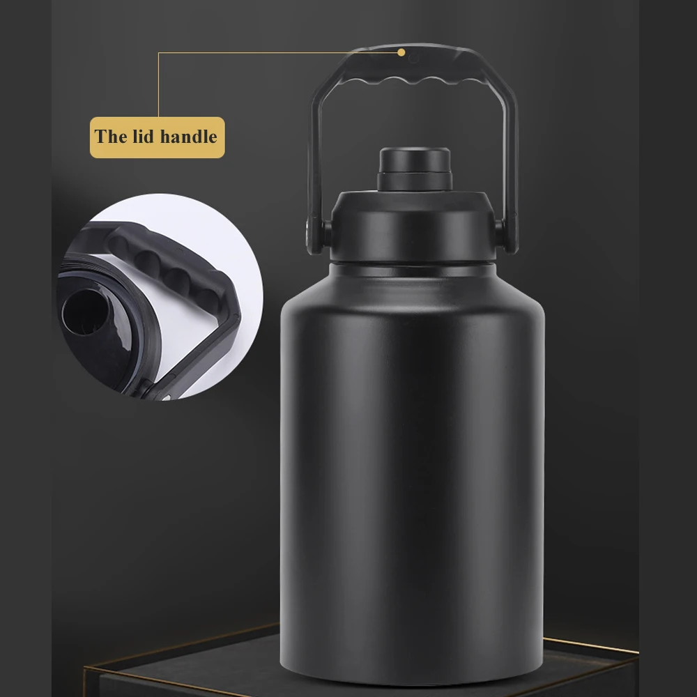 2L rostfritt stål is termosmugg ishink isolerad stor kapacitet termosflaska bil te resa utomhusmuggar_voghion.com