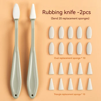 2 pezzi di schizzo d'arte pulire coltello + 20 pezzi pennello lavabile spugna evidenziare artista disegno correzione dettaglio gomma penna schizzo strumenti puliti 1