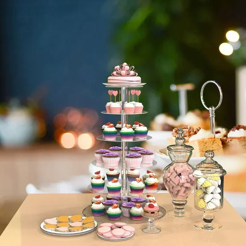 Cupcake Standaard, Ronde Taartstandaard, Etagère, 4