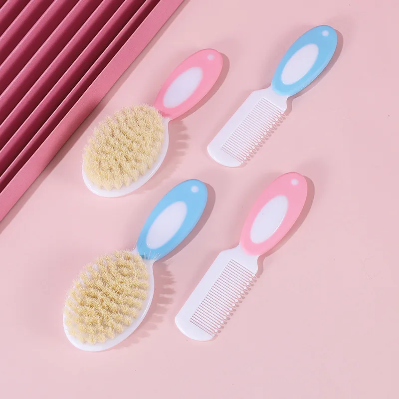Baby Hair Brush Comb 2Pcs/set Anti-screw Edge Scalp Massager For Kids