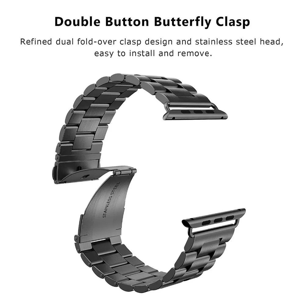 Stainless Steel Strap for Apple watch band 44mm 40mm 42mm Accessories Metal bracelet iWatch Series 10 9 8 5 6 SE 7 41mm 45mm 3 Stainless Steel Strap for Apple watch band 44mm 40mm 42mm Accessories Metal bracelet iWatch Series 10 9 8 5 6 SE 7 41mm 45mm – Bild 3