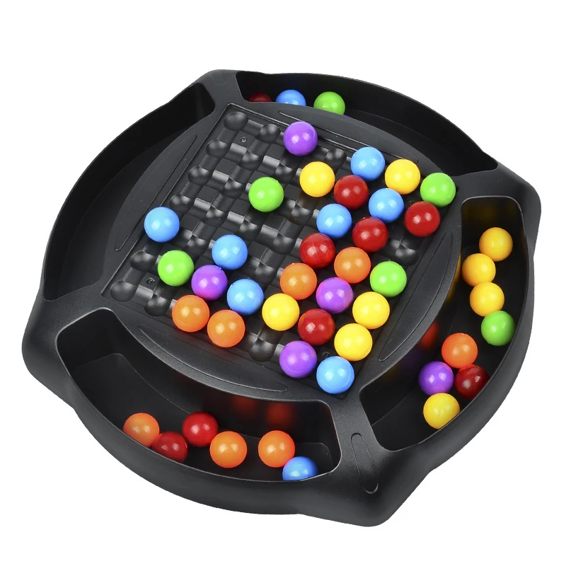 TureClos Rainbow Ball Elimination Game Puzzle Chess Toy Set Kids Bead Board  Game Parent-child Interaction Education Toy for Children 