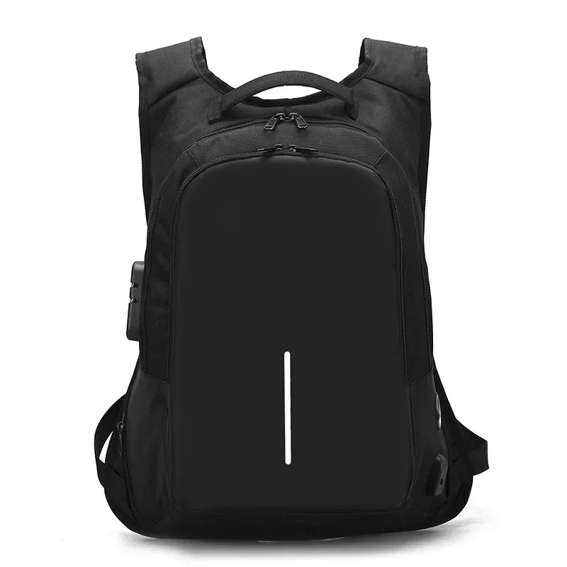 

Легкий вместительный деловой рюкзак для мужчин, уличный дорожный ранец, стильная простая сумка с замком на ремне безопасности и защитой от кражи