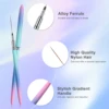 Nail Art Liner Brushes, 5Pcs Painting Nail Art Brush Set Nail Dotting Drawing Tool for Long Lines, Thin Details, Fine Drawing 3