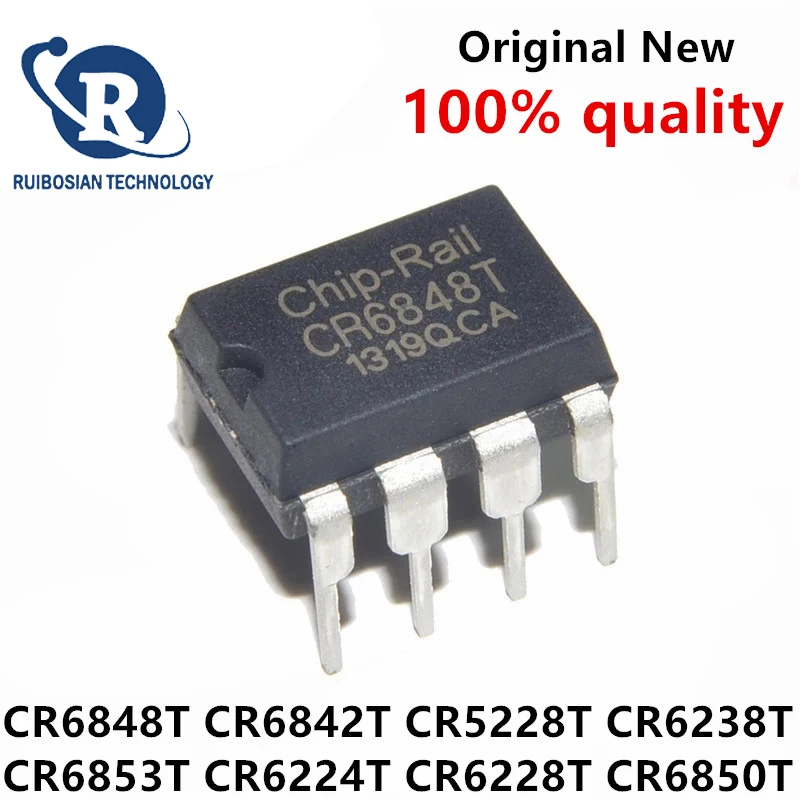 10PCS-CR6848T-DIP-8-CR6848-SG6848-CR6842TCR5228T-CR5228-CR6842-CR6238T ...