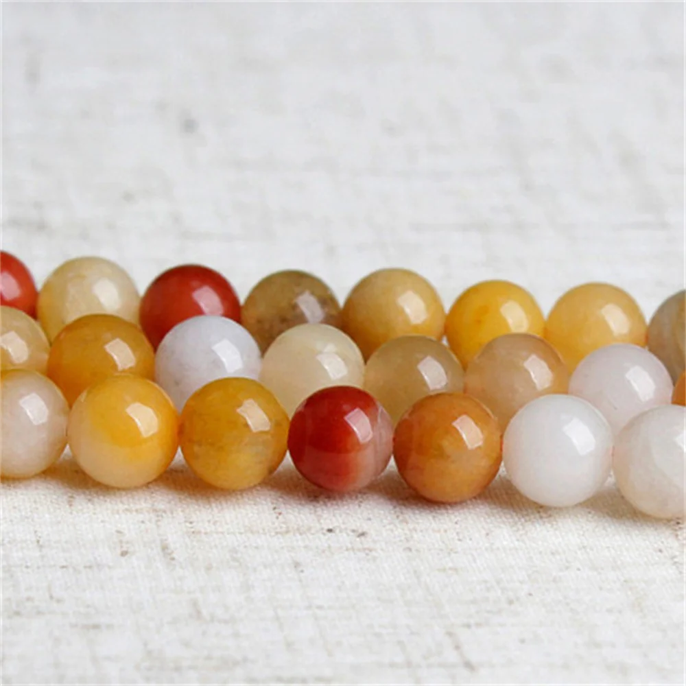 

Natural 4-12mm Red Yellow Jasper Stone Beads for Jewelry Making DIY Jewelry Necklace Bracelet Handmade Accessories Beading