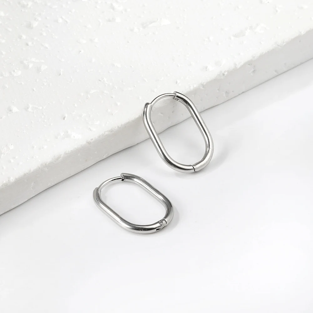 Colore Oro Donna Orecchini Rettangolari a Forma Ovale Fibbia per Orecchio Orecchini a Cerchio Femminili Gioielli di Moda – acquista a prezzi convenienti sul marketplace