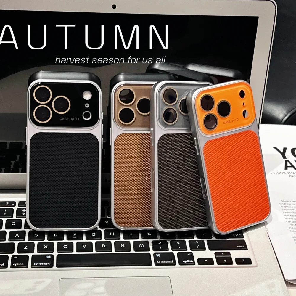 Sleek Punctate Texture Large Window Phone Case with Frosted Crystal Silvery Bumper and Non-Slip Grip