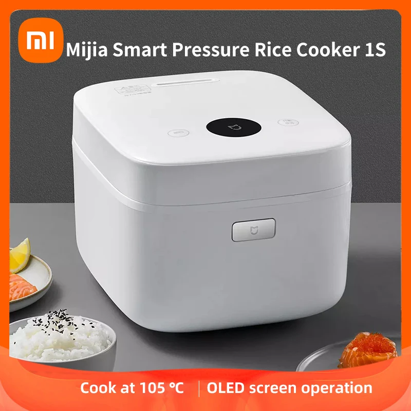 

Xiaomi Mijia 1S IH Heating Pressure Smart Rice Cooker 3L Electric Kitchen Cooker OLED Display Non-stick Pan MiHome APP Control