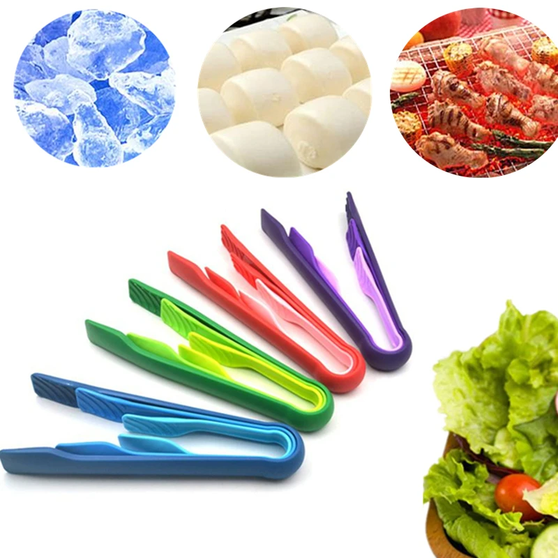 Pince alimentaire en plastique, pince de cuisine, pince de cuisson non ald,  barbecue, outils à salade