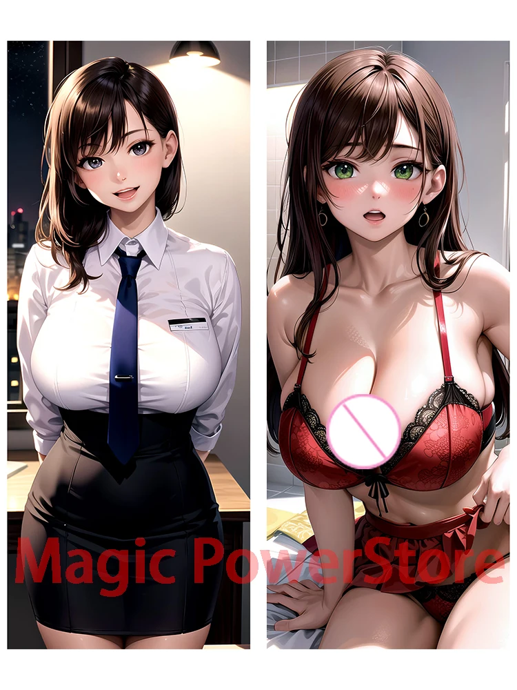 

Dakimakura anime large breasts beautiful girl AI illustration Double-sided Print Life-size body pillows cover Adult pillowcase