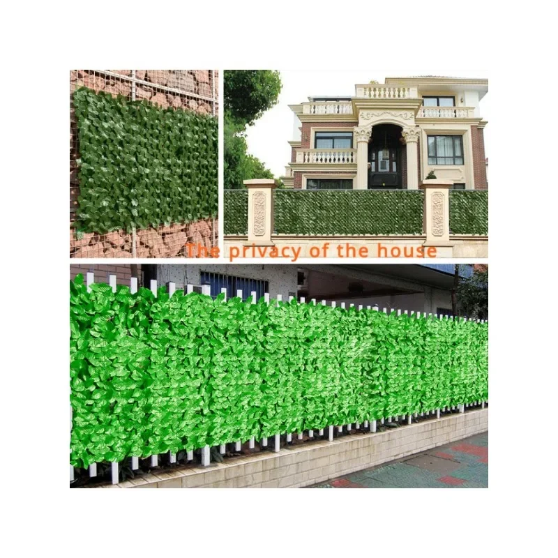 Recinzione Per Privacy Con Foglie Edera Artificiali - Pannello Verde 1,2x3,5m Per Giardino E Balcone