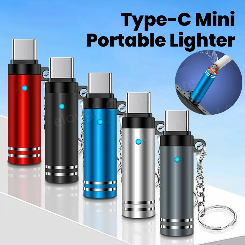 Portable Type C Mini Air Blowing Cigarette Lighter Adapter