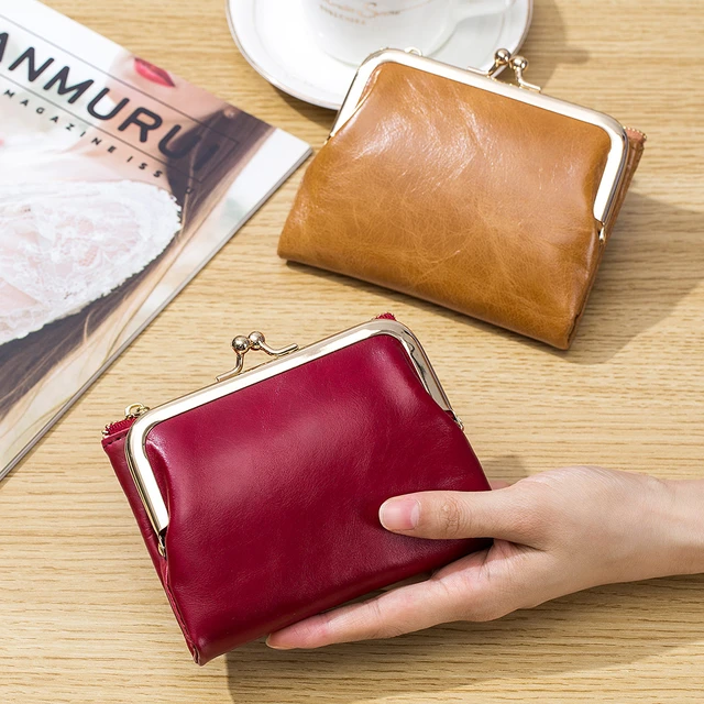 Women's Luxury Small Lock Leather Wallet