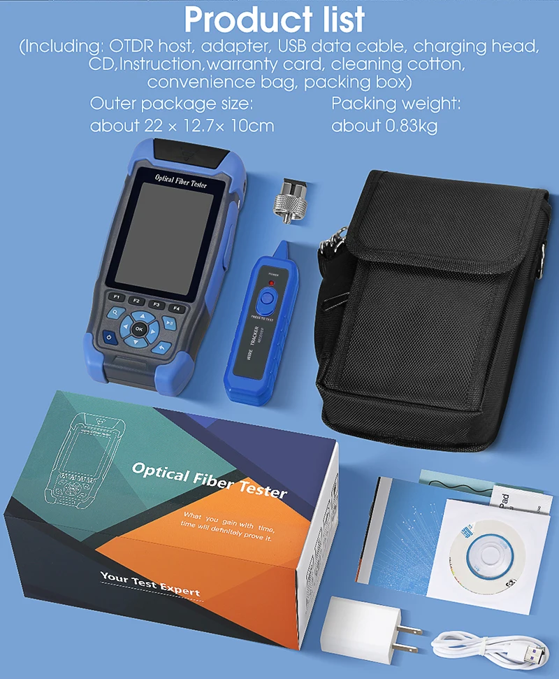 AUA900D/900A 60KM OTDR Fiber Optic Cable Tester Multi-functional Optical Time Do
