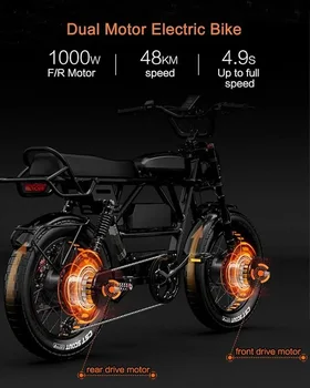 Dwusilnikowy rower elektryczny