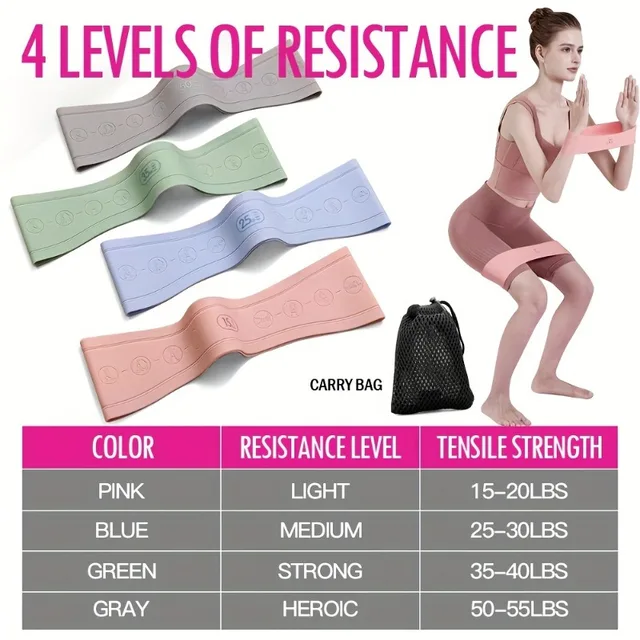 Silicone Butt Ring Yoga Elastic Tension Resistance Band Fitness Female Elastic Ring Stretch Pull Back Buttock Buttock Magic 4