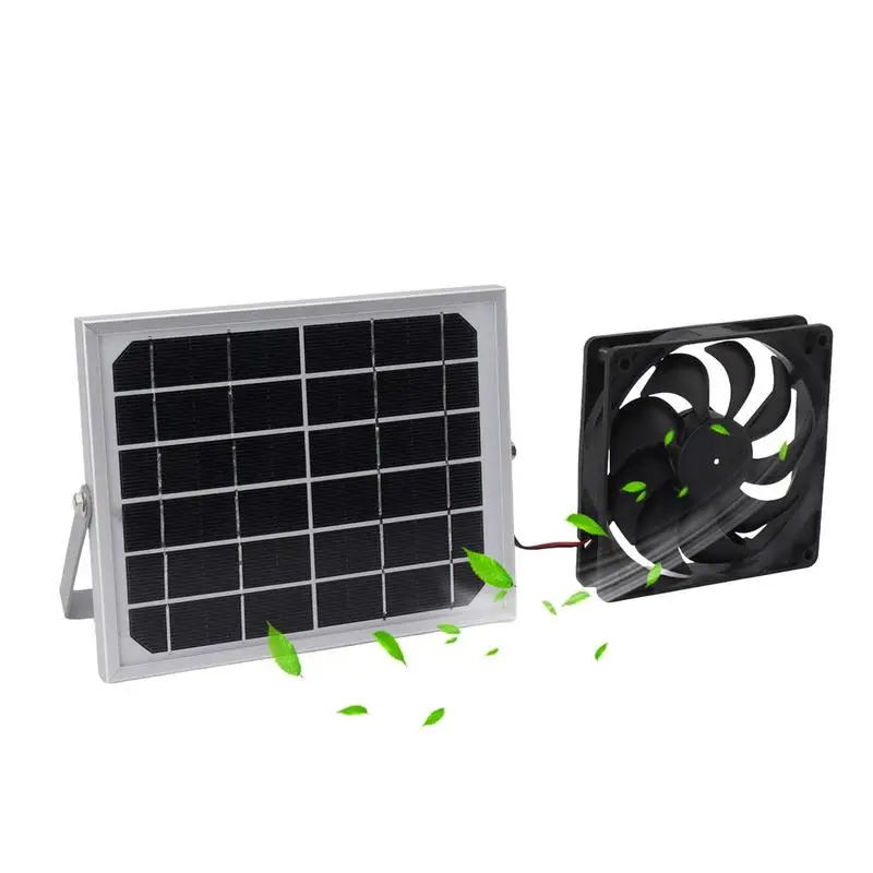 

Solar Panel Exhaust Fan Outdoor Aluminum Frame Solar Panel Ventilation Fan Space Saving Indoor Exhaust Supplies For Warehouses