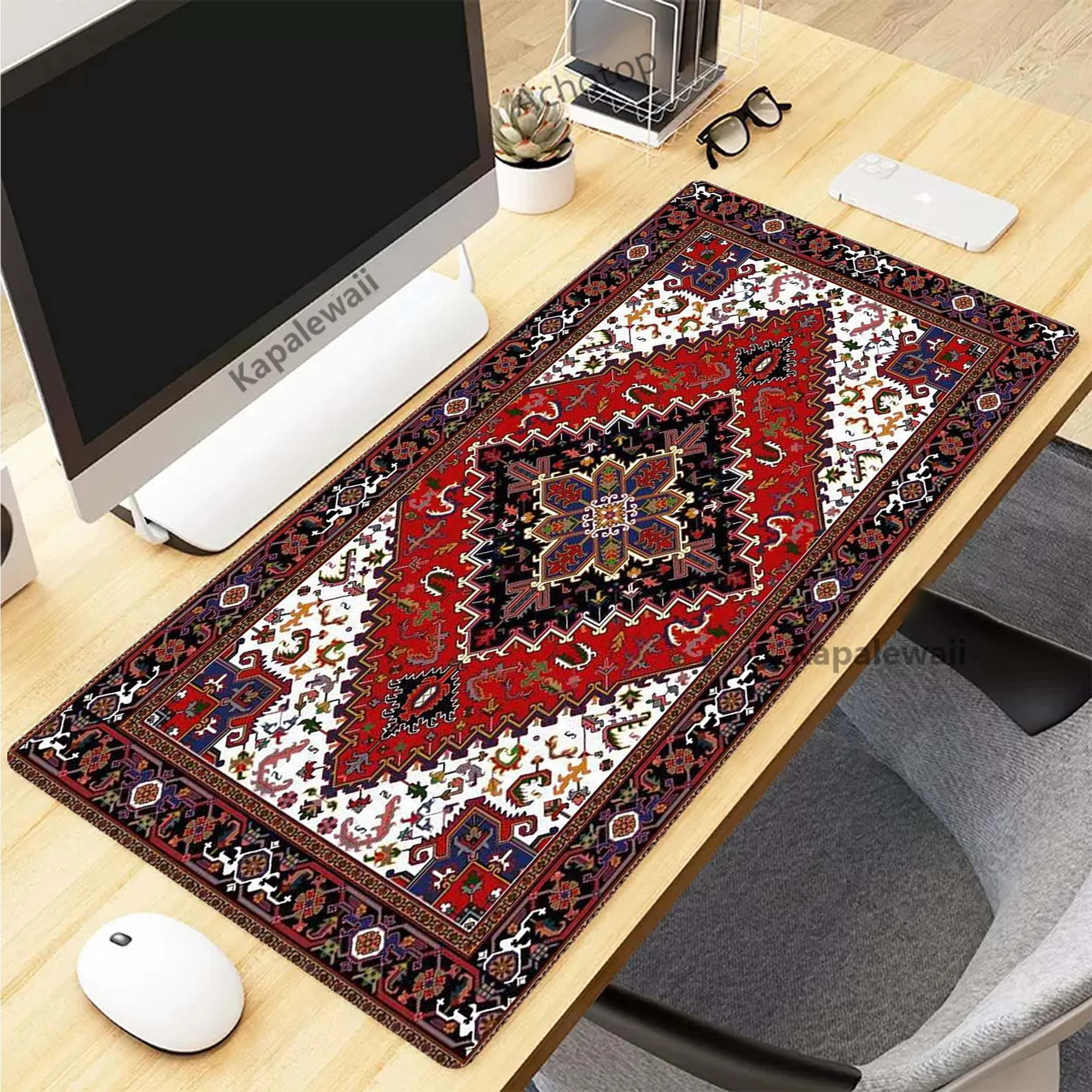Persian Carpet-Inspired Retro Gaming Mouse Pad & Desk Mat