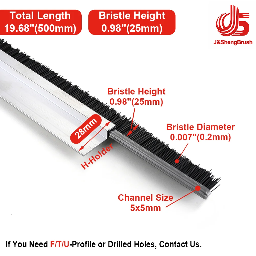 Aluminum Alloy Door & Window Seal Strip Brush - Dustproof & Waterproof Isolation Barrier Accessory