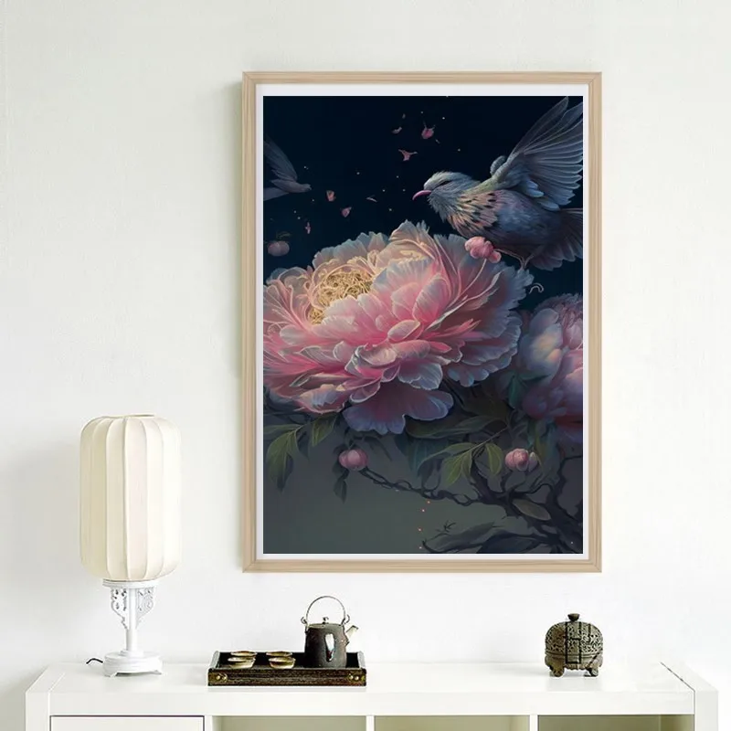 

138251 diy digital oil painting oil painting acrylic flower painting explosion hand-filled landscape painting