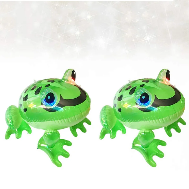 Inflatable Shining Eyes Cartoon Frog Model Children Toy Festival Party Decor Classic Toys for Children Toddlers Boys Girls