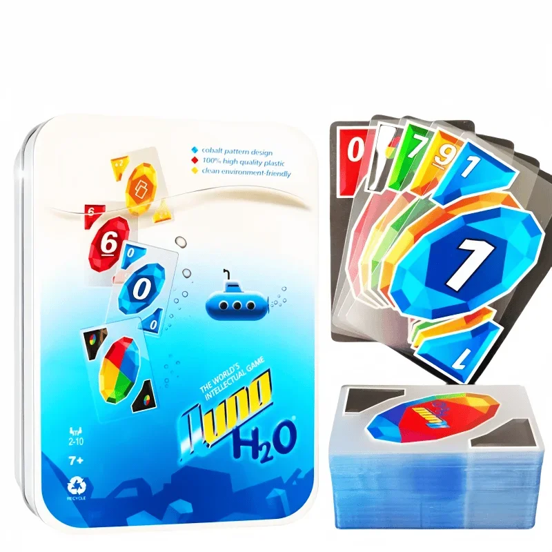 Family Fun Entertainment board game card Anti-cheating Uno brand PVC crystal plastic version including punishment party card 2