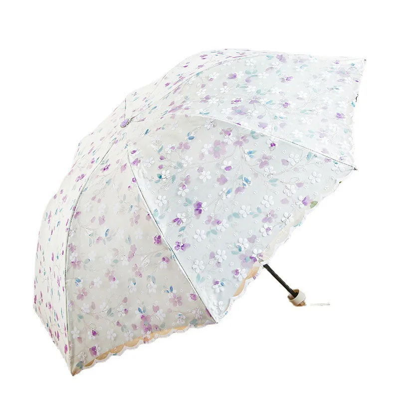 Rain Windproof Umbrella Handle Accessories Decoration Kawaii Sun Umbrella Wedding Lace Home Garden