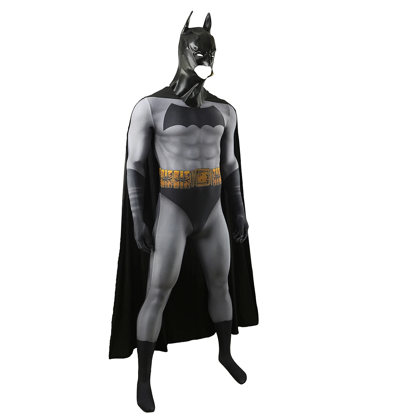 Black Spandex Zentai Bodysuit Cosplay Costume for Adults
