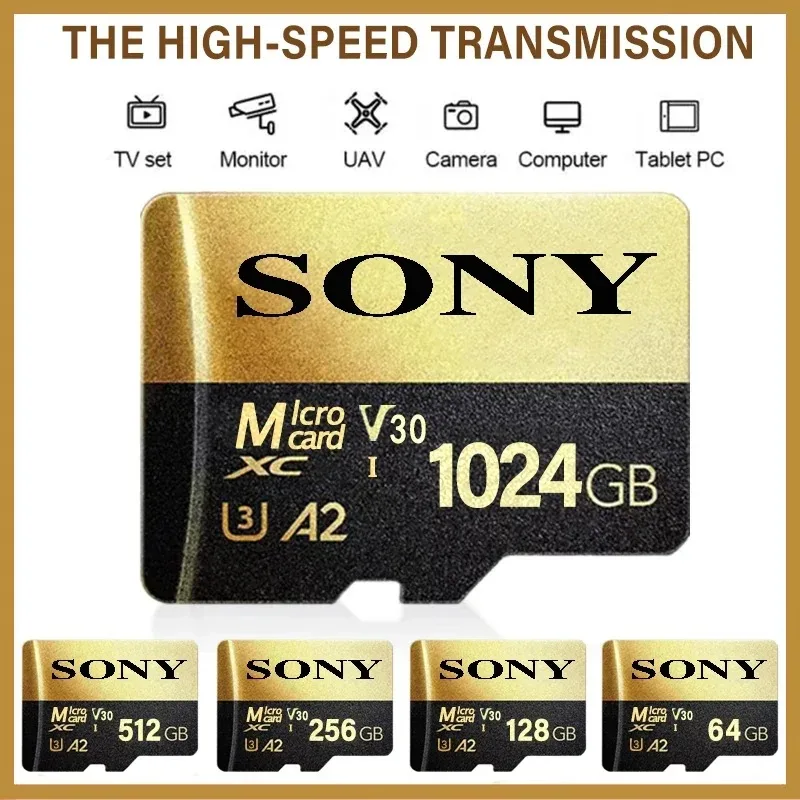 thumbnail image 1 of Tarjeta de memoria Micro SD TF de SONY Mini de 1 TB, clase 128 GB, 256 GB, tarjeta de memoria flash de alta velocidad, tarjeta TF Mecard C10 para Xiao Mi, 1 of 5