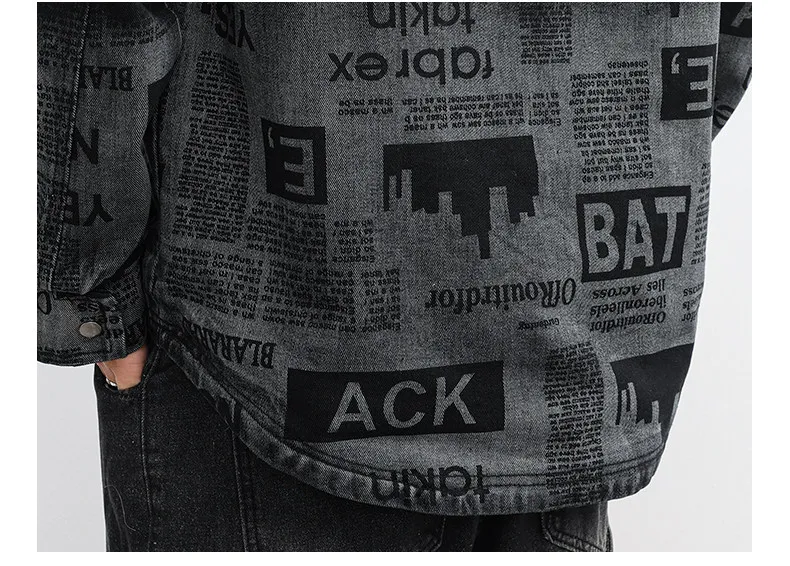 Hochwertige Herren-Jeansjacken mit Kapuze aus Baumwolle, Frühjahr/Herbst 2026, Lässige Jeans-Jacke für Jugendliche, Hip-Hop Streetwear Mantel, Lockere Oberbekleidung – Detail 20