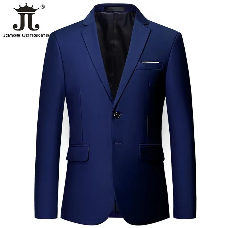 S-6XL 32 색 슬림 피트 맨 블레이저 사무복 코트 캐주얼 비즈니스 남성 자켓 웨딩 드레스 정장 코트 턱시도