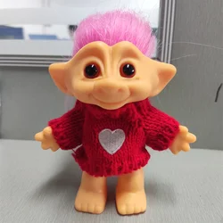 Charming Vintage Troll Dolls for Festive Celebrations - Perfect for Valentine's and Christmas Gifts (Pink hair)