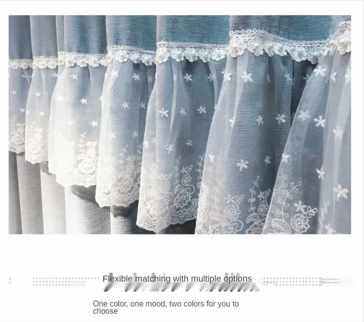 Description Picture 4 of itemSimple Curtain Tulle Embroidered Curtains for Modern Living Room Bedroom   Blackout  Curtains