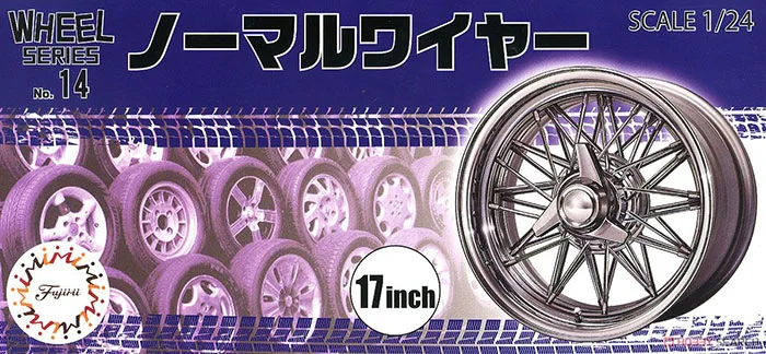 

Fujimi 1:24 Normal Wire Silver Type 14 Inches 19355 Assembled Wheel Rim with Tire Model Accessories Toy