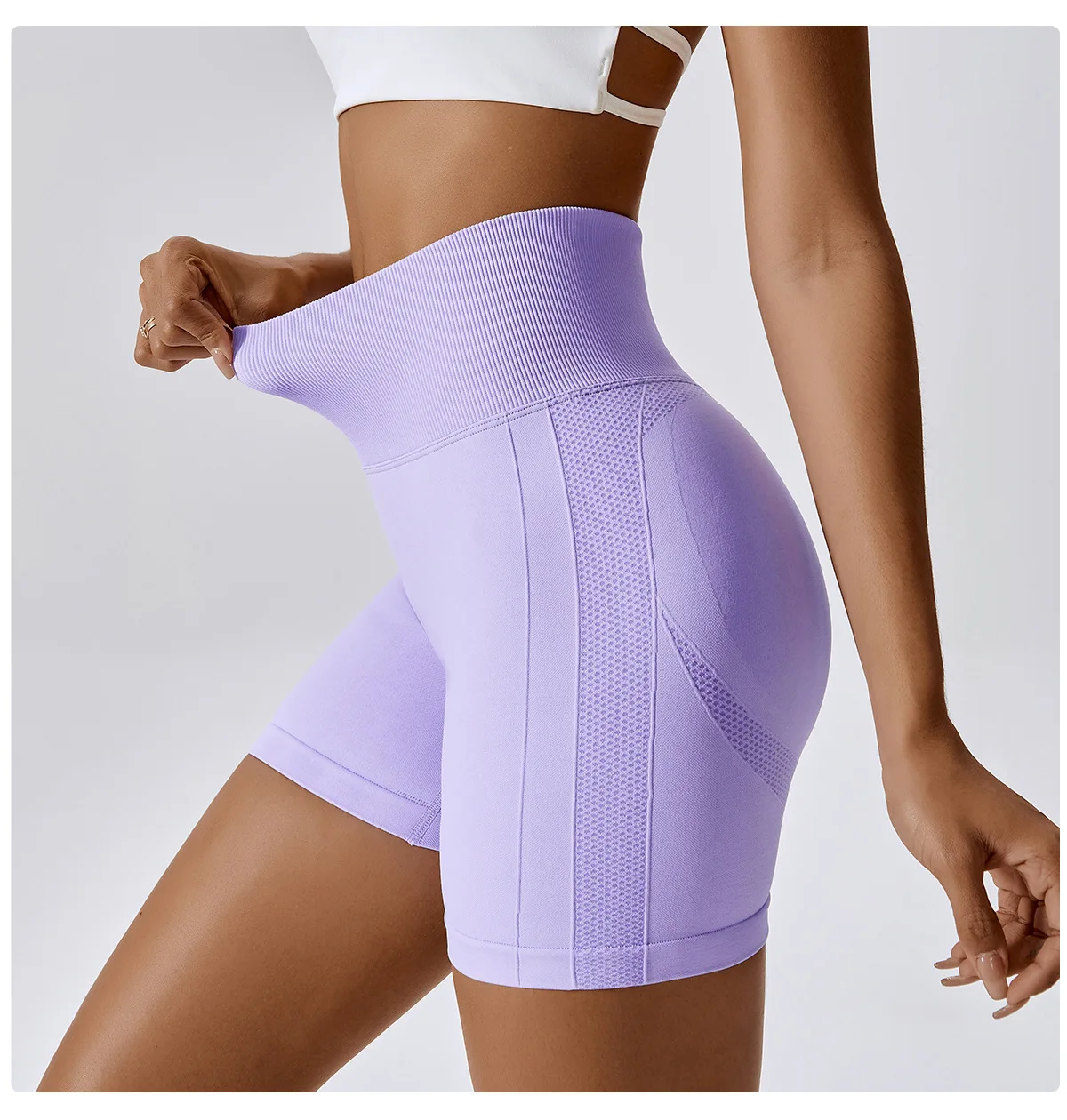 Pantaloncini da donna Pantaloncini sportivi senza cuciture per donna Ciclismo Jogging Fitness Vita alta Push Up Pantaloncini da palestra Leggings Abbigliamento da yoga da donna_voghion.com