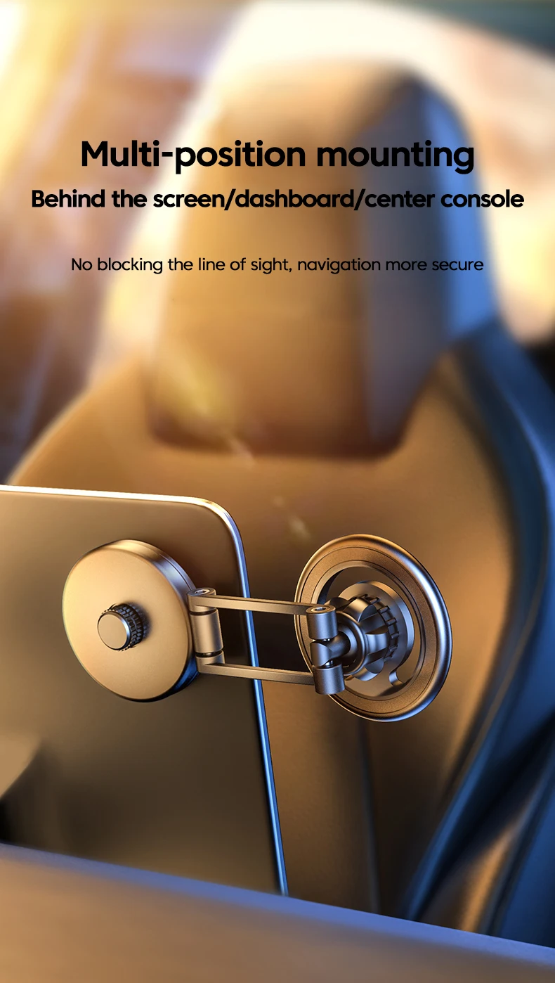 720° Rotate Magnetic Car Cell Phone Holder Magnet Mouth For iPhone 14 13 12 Pro MagSafe Car Holder Stand Smartphone GPS Bracket