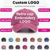 SLECKTON Custom Logo Retro Baseball Cap for Men and Women DIY Design Letter Embroidery Hat Customize Cap Graphic Print Wholesale 1
