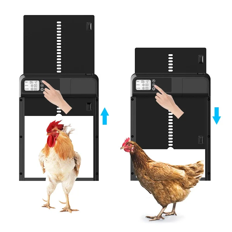 

Timer Automatic Chicken Coop Door Motor Intelligent Chicken House Door Waterproof Pets Cages Door Outdoor Farm Accessories