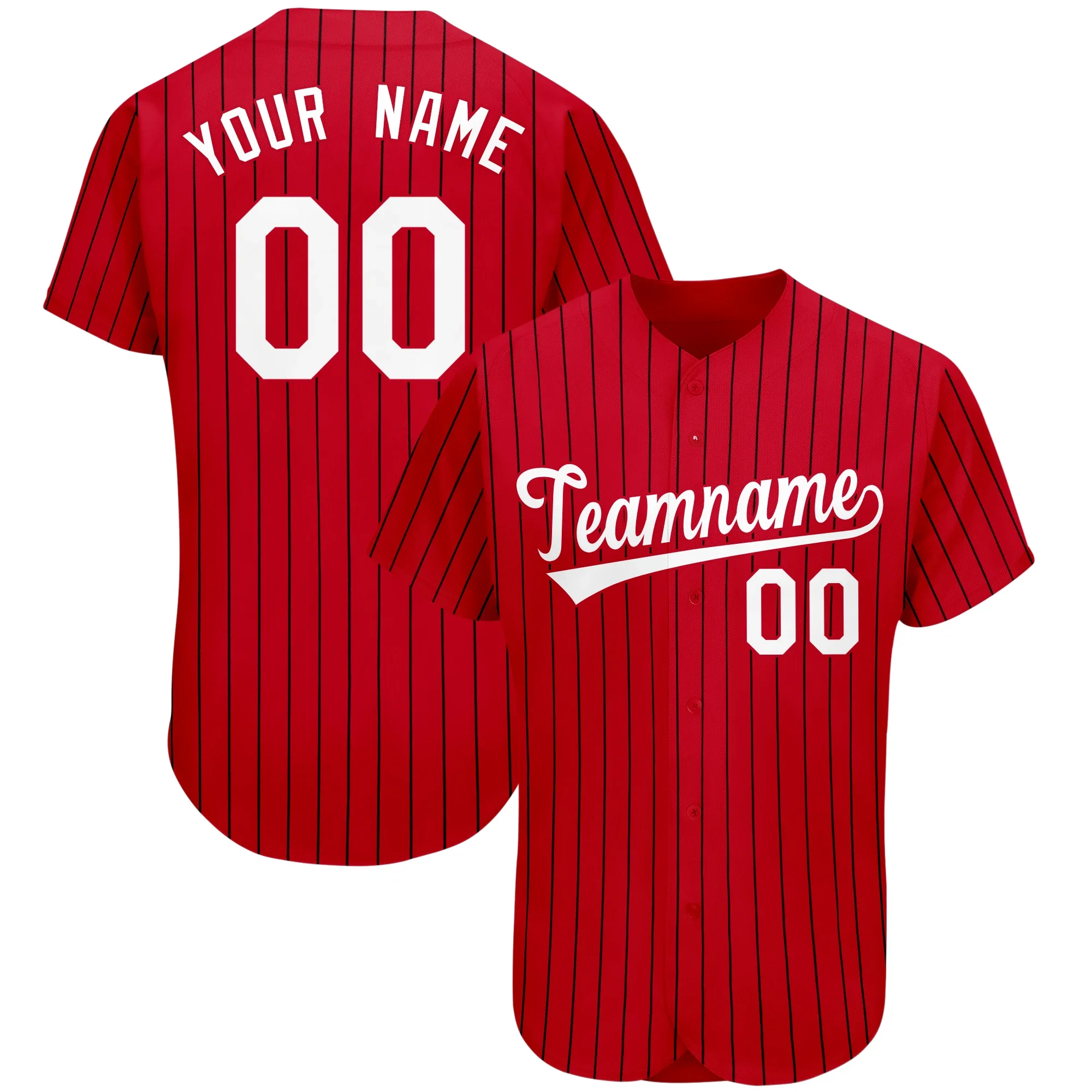 Classic Vertical Stripes Baseball Jersey Print Name Number Any Color Professional Team Club Men baseball jersey