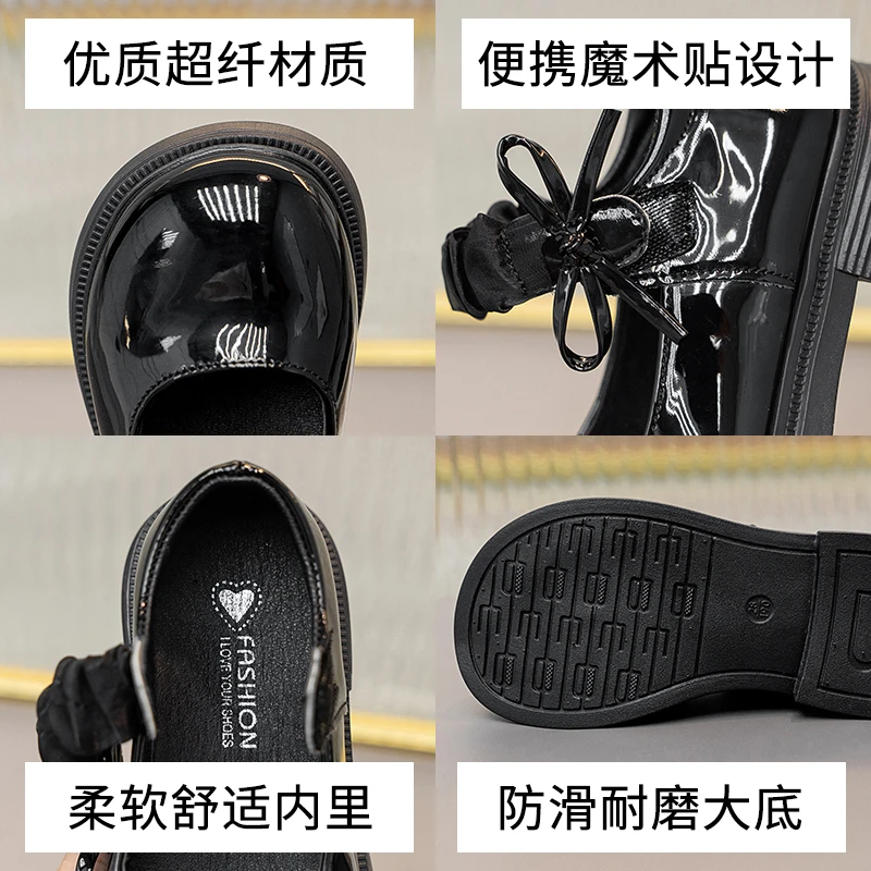 Leather Girls Princess Shoes Summer Non Slip Sole