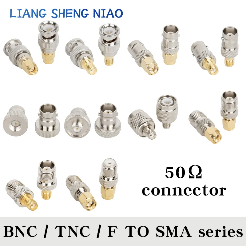

1Pcs SMA to TNC Male plug & Female jack BNC to SMA RF Coaxial Adapter connector Test Converter Brass F female to SMA male plug