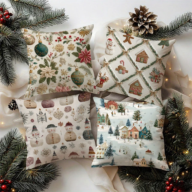 Festive Christmas Pillow Cover 2