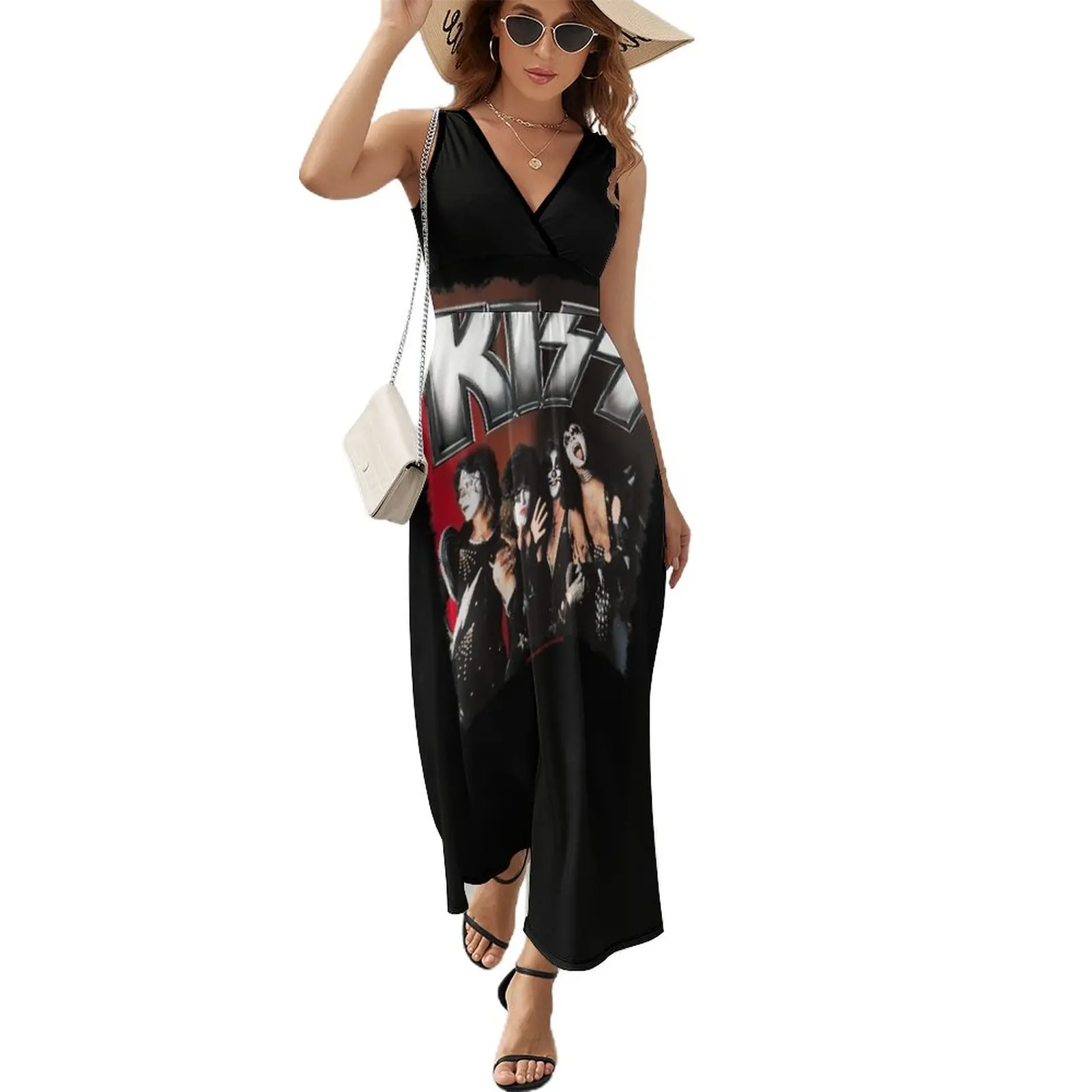 

Kiss band original line up Sleeveless Dress dresses for women 2024 dresses korean style womens dress beach dresses