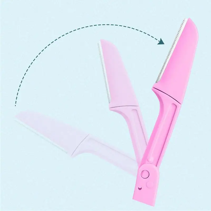 Berbeni Eyebrow Knife Three Set Eyebrow Knife Folding Women's Eyebrow Knife Beauty Makeup Tool Eyebrow Knife 4